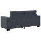 Sötétszürke bársony loveseat kanapé 140 cm