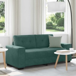 Sötétzöld bársony loveseat kanapé 140 cm