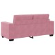 Rózsaszín bársony loveseat kanapé 140 cm