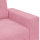 Rózsaszín bársony loveseat kanapé 140 cm