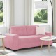 Rózsaszín bársony loveseat kanapé 140 cm