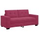 Bordó bársony loveseat kanapé 140 cm