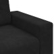 Fekete bársony loveseat kanapé 140 cm