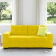 Sárga bársony loveseat kanapé 140 cm Sárga bársony loveseat kanapé 140 cm