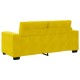 Sárga bársony loveseat kanapé 140 cm Sárga bársony loveseat kanapé 140 cm