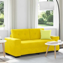 Sárga bársony loveseat kanapé 140 cm
