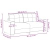 Krém bársony loveseat kanapé 180x77x82 cm