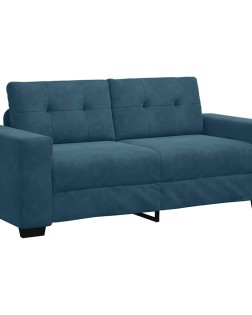 Kék bársony loveseat kanapé 180x77x82 cm