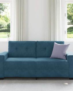 Kék bársony loveseat kanapé 180x77x82 cm