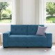 Kék bársony loveseat kanapé 140 cm Kék bársony loveseat kanapé 140 cm