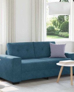 Kék bársony loveseat kanapé 180x77x82 cm