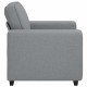 Világosszürke szövet kanapéfotel 60 cm