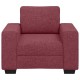 Bordó szövet kanapéfotel 60 cm