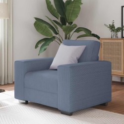 Kék kordbársony szövet kanapészék 60 cm