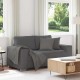 Sötétszürke kordbársony szövet loveseat kanapé 120 cm Sötétszürke kordbársony szövet loveseat kanapé 120 cm