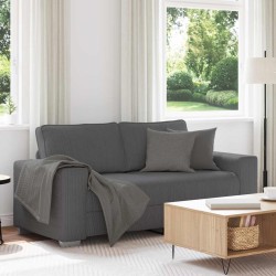 Sötétszürke kordbársony szövet loveseat kanapé 140 cm