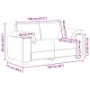 Kétüléses kanapé bézs 160 cm lábbal kevert anyag