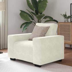 Krém bársony kanapéfotel 60 cm