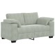 Világosszürke bársony loveseat kanapé 120 cm
