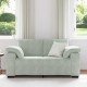 Világosszürke bársony loveseat kanapé 120 cm