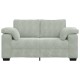 Világosszürke bársony loveseat kanapé 120 cm