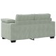 Világosszürke bársony loveseat kanapé 120 cm