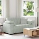 Világosszürke bársony loveseat kanapé 120 cm