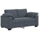Sötétszürke bársony loveseat kanapé 120 cm