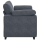 Sötétszürke bársony loveseat kanapé 120 cm