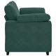 Sötétzöld bársony loveseat kanapé 120 cm