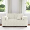 Krém bársony loveseat kanapé 160x77x82 cm