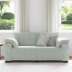 Világosszürke bársony loveseat kanapé 140 cm