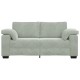 Világosszürke bársony loveseat kanapé 140 cm