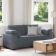 Sötétszürke bársony loveseat kanapé 140 cm