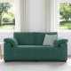 Sötétzöld bársony loveseat kanapé 140 cm Sötétzöld bársony loveseat kanapé 140 cm