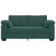 Sötétzöld bársony loveseat kanapé 140 cm Sötétzöld bársony loveseat kanapé 140 cm