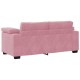 Rózsaszín bársony loveseat kanapé 140 cm Rózsaszín bársony loveseat kanapé 140 cm