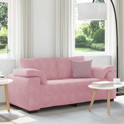Rózsaszín bársony loveseat kanapé 140 cm