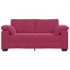Bordó bársony loveseat kanapé 140 cm Bordó bársony loveseat kanapé 140 cm