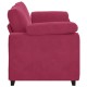Bordó bársony loveseat kanapé 140 cm Bordó bársony loveseat kanapé 140 cm