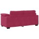 Bordó bársony loveseat kanapé 140 cm Bordó bársony loveseat kanapé 140 cm