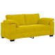 Sárga bársony loveseat kanapé 140 cm
