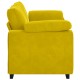 Sárga bársony loveseat kanapé 140 cm