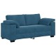Kék bársony loveseat kanapé 140 cm