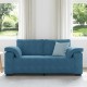 Kék bársony loveseat kanapé 140 cm