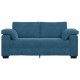 Kék bársony loveseat kanapé 140 cm