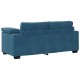 Kék bársony loveseat kanapé 140 cm