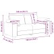 Kék bársony loveseat kanapé 140 cm