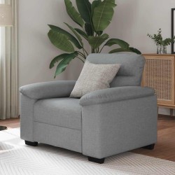 Világosszürke szövet kanapéfotel 60 cm
