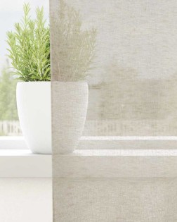 Voile függöny 2 pcs homokszín 245 x 140 cm poliészter